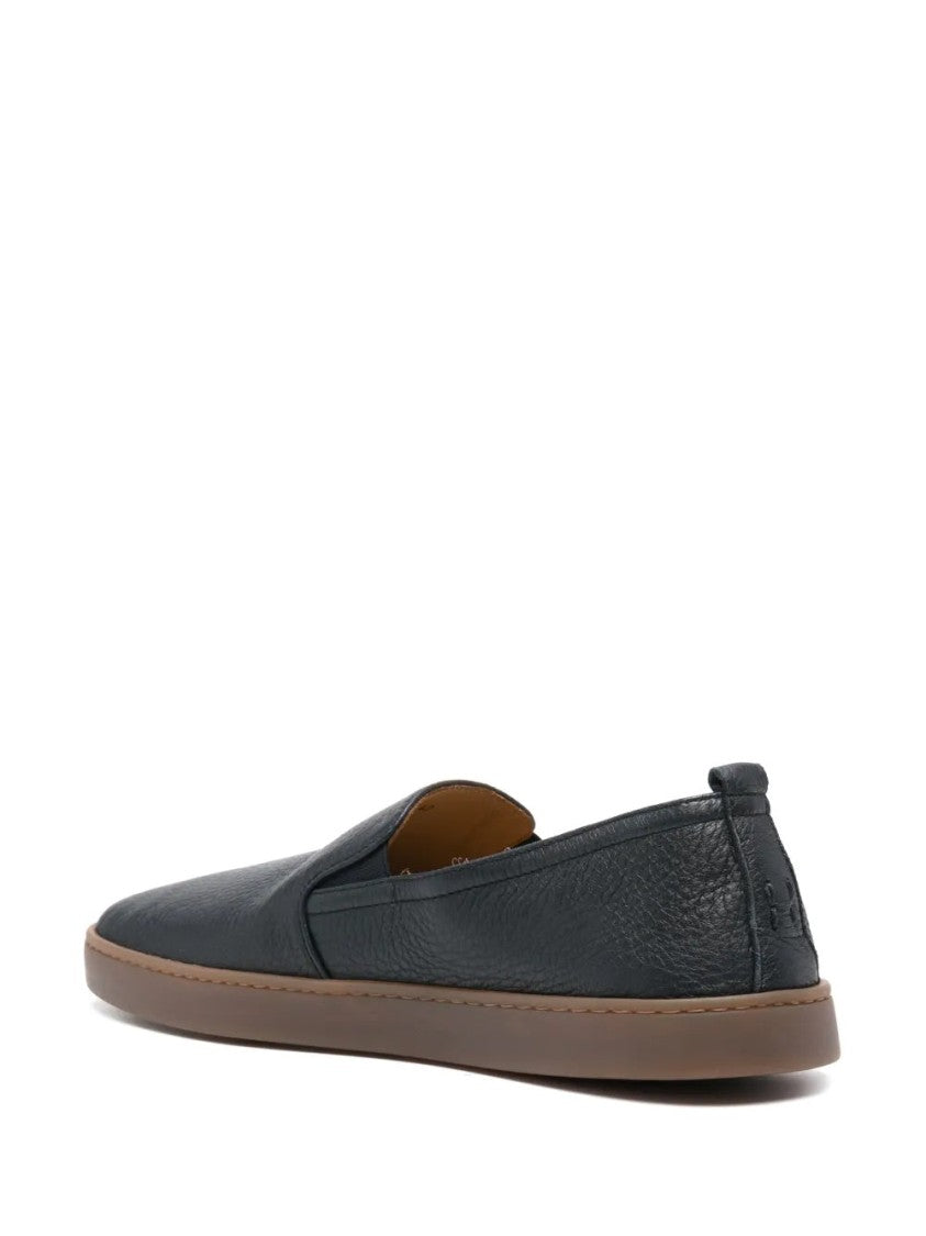 Henderson Textured Leather Slip-On Loafers With Rubber Sole