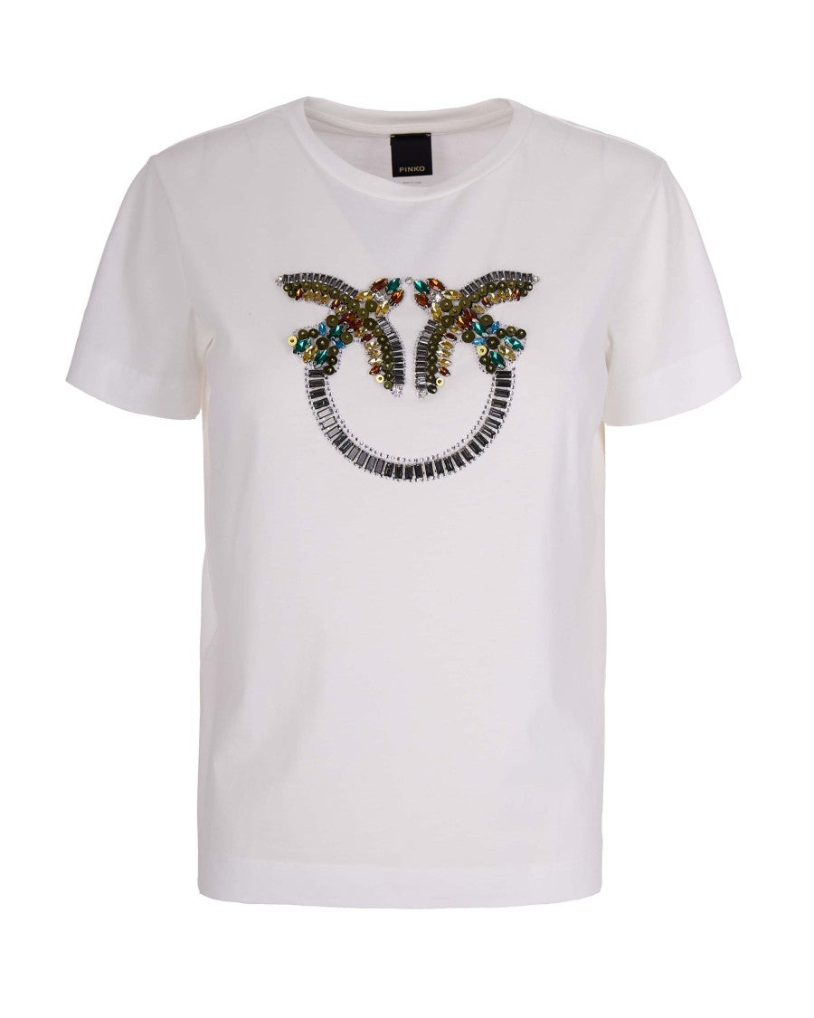Pinko Short-Sleeved Jersey Cotton T-Shirt