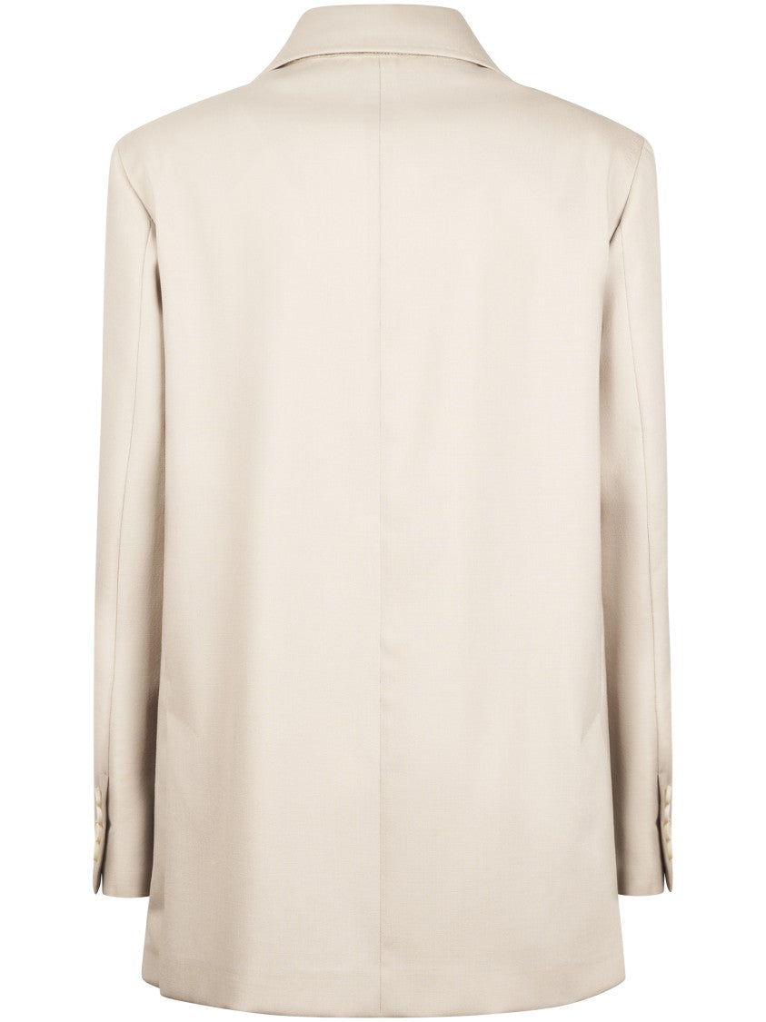 Max Mara Tailored Jacket With Notch Lapel And Patch Pockets