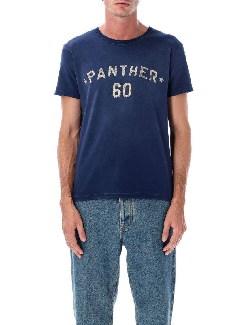 Valentino Garavani Navy Cotton T-Shirt With Chez Print
