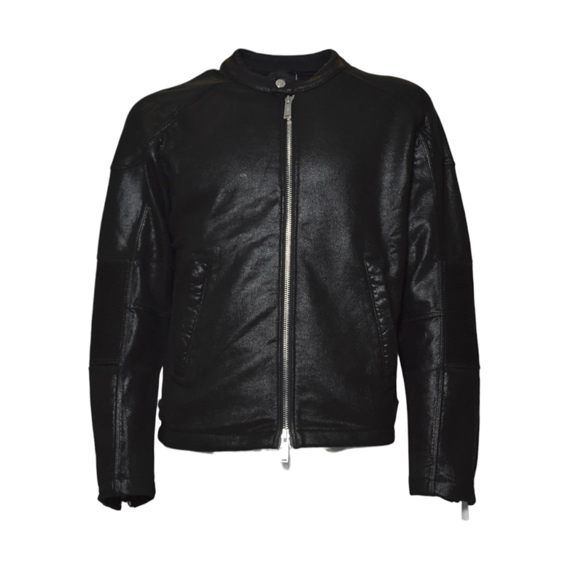 Dsquared2 Shiny Black Jacket With Embossed Lettering