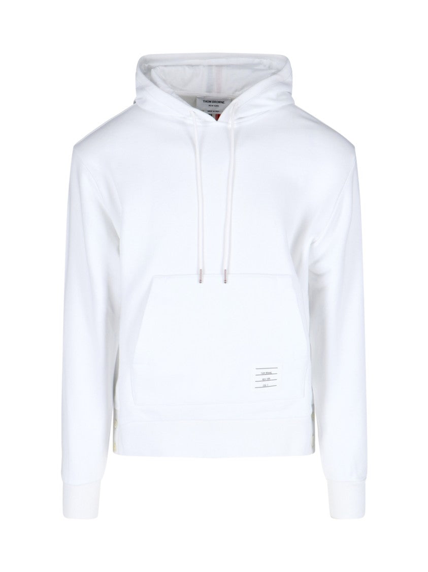Thom Browne Zip Hoodie "Loopback Stripe" – White