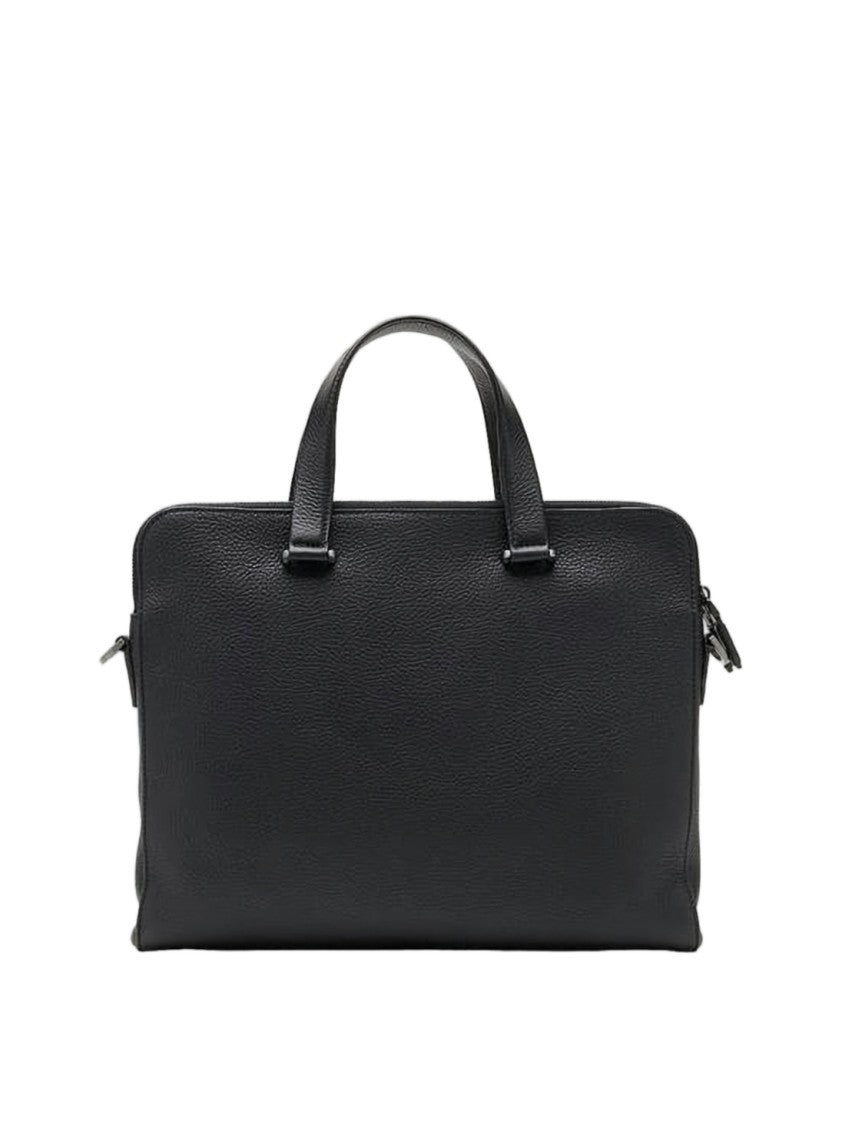 Salvatore Ferragamo Textured Cowhide Leather Tote Bag With Zip Pocket