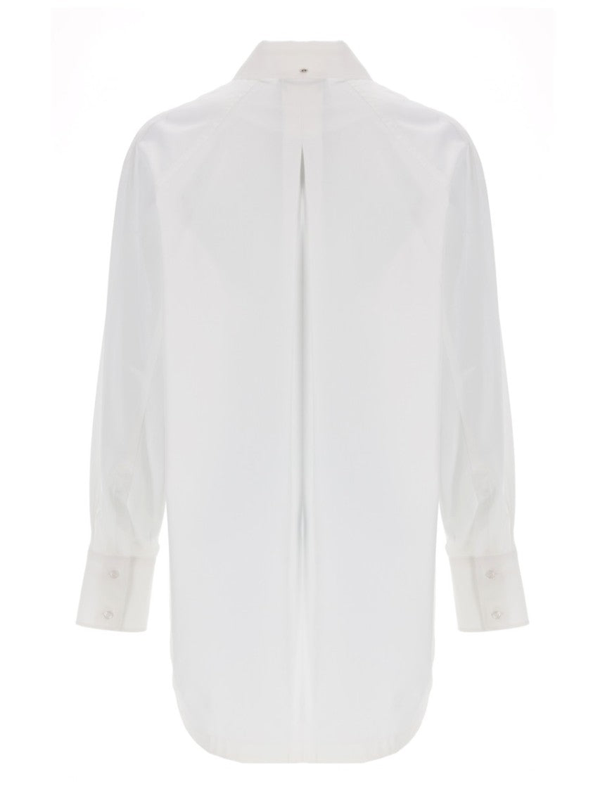Sportmax Relaxed White Poplin Kimono Shirt