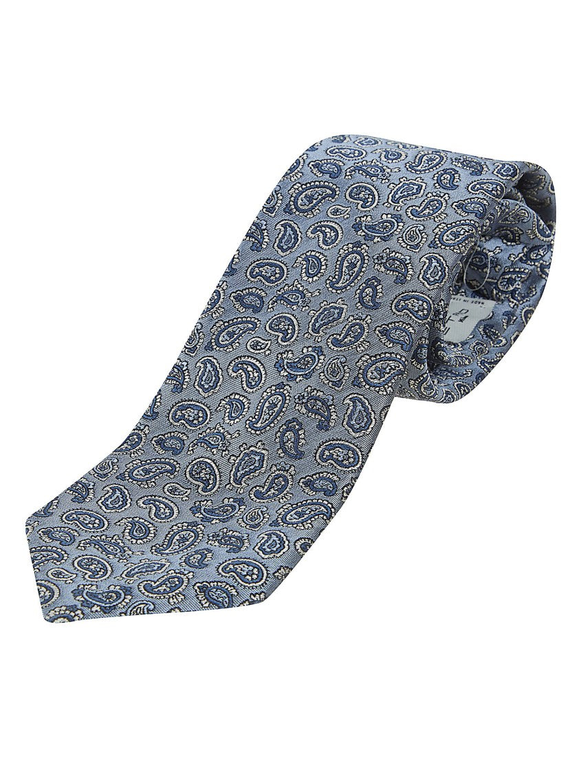 Etro Silk Jacquard Tie With Micro Paisley Pattern