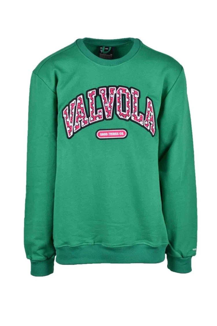 Valvola Green Graphic Cotton Sweatshirt