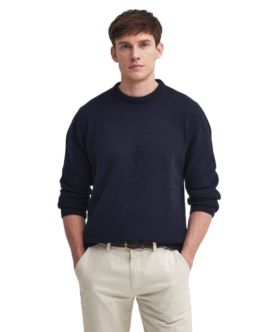 Barbour Navy Blue Holden Crewneck Sweater