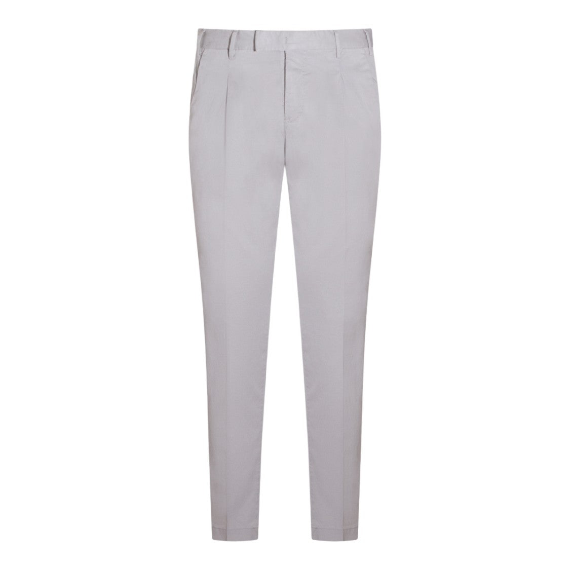 Pt Torino Classic Tailored Grey Trousers With Straight Leg Design