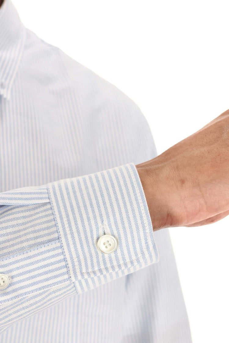 A.P.C. Standard Fit Cotton Piquet Striped Shirt