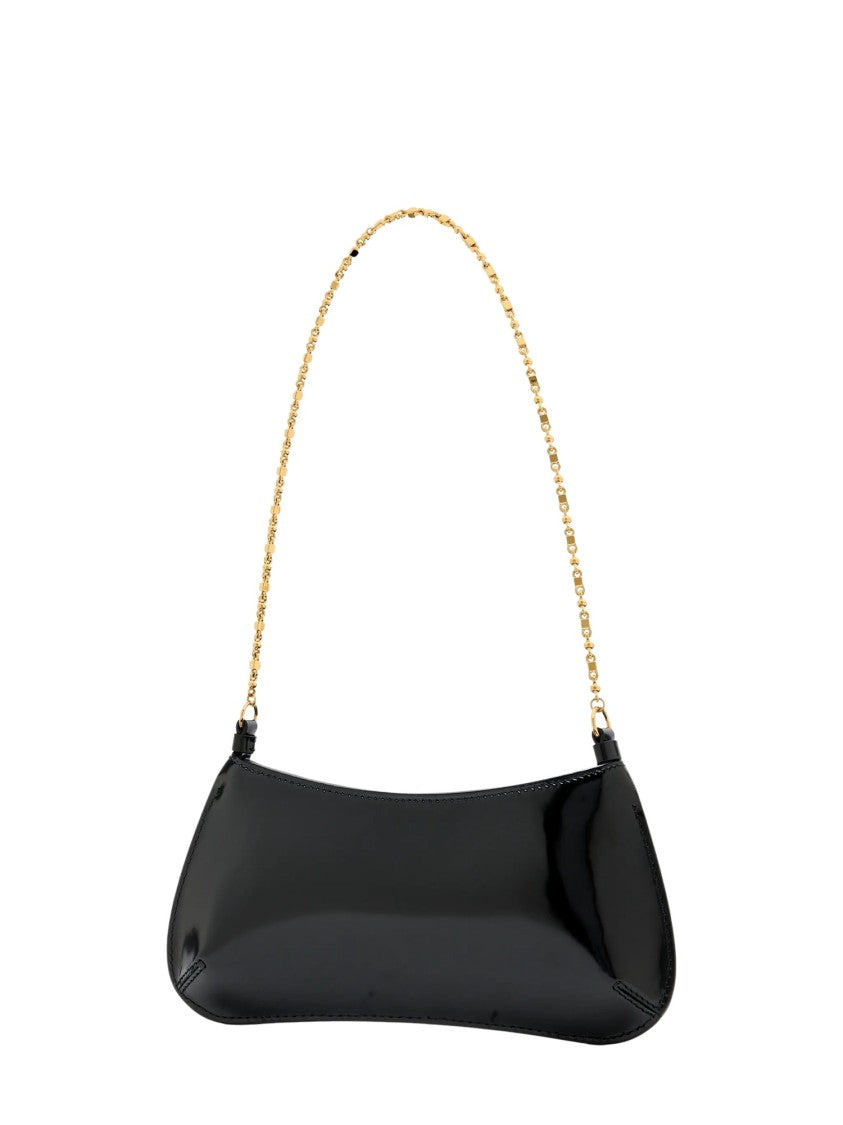 Jacquemus Black Leather Le Petit Bisou Chain Shoulder Bag