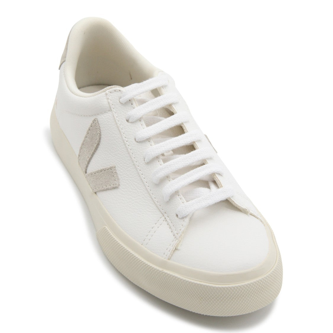 Veja White Leather-And-Rubber Campo Sneakers