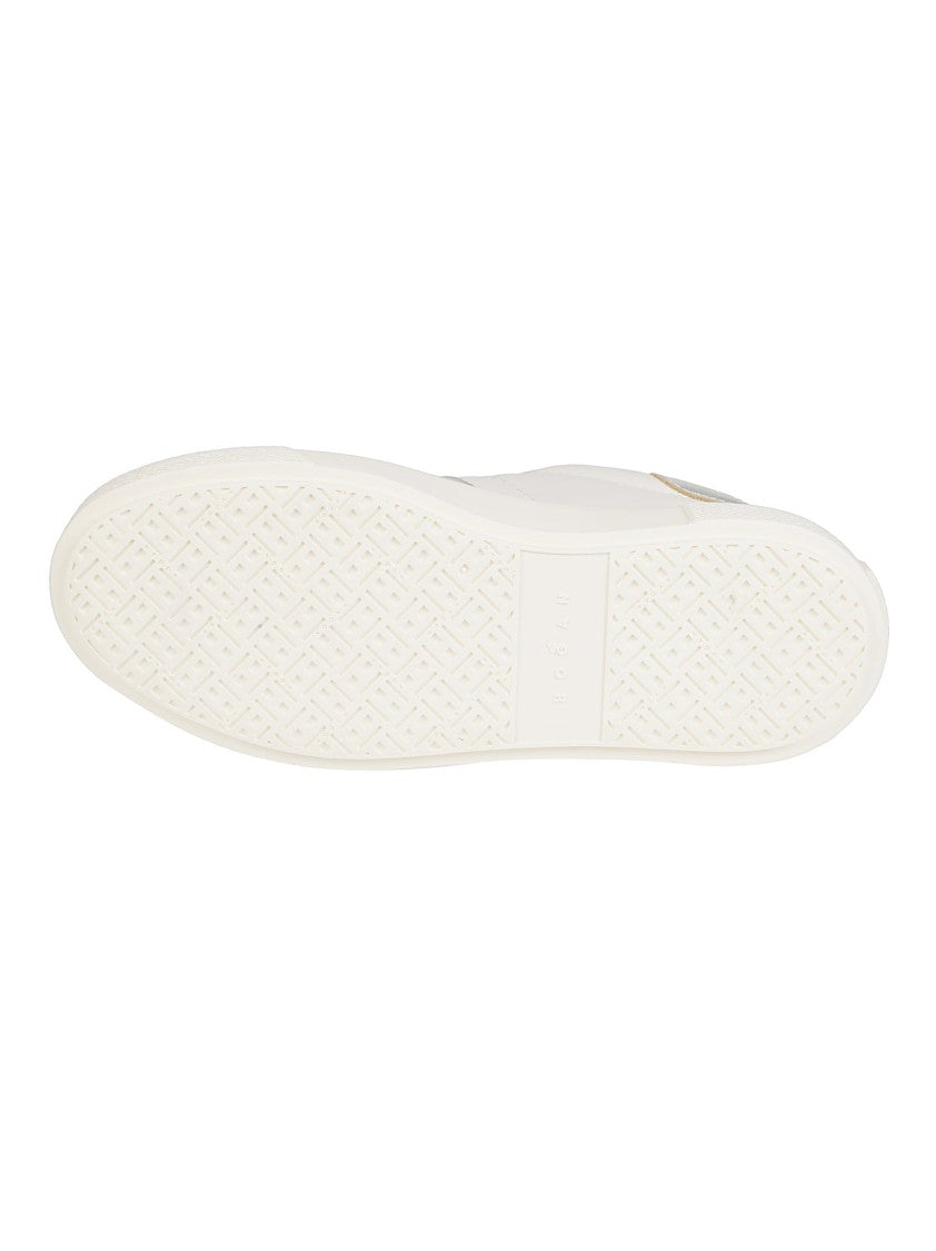 Hogan H705 Low Top Metallic Leather Sneakers