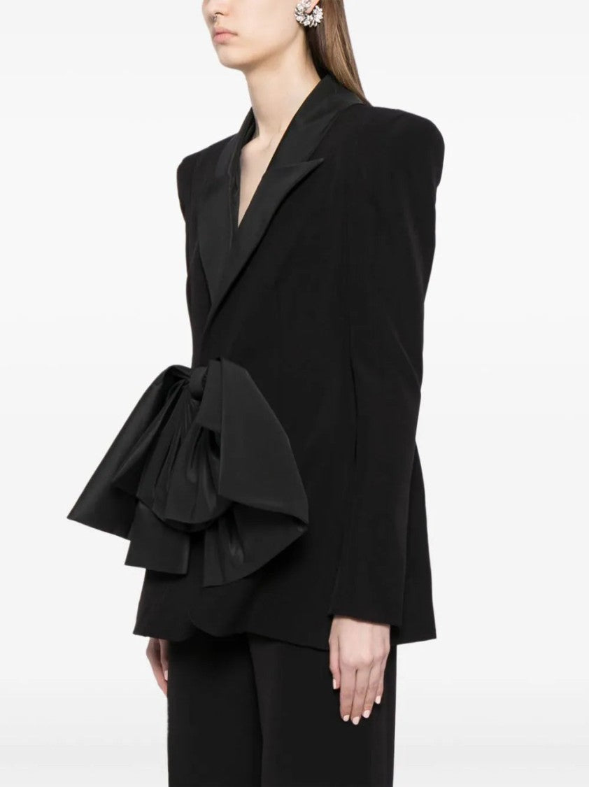 Saiid Kobeisy Crepe Tailored Jacket With Taffeta Collar