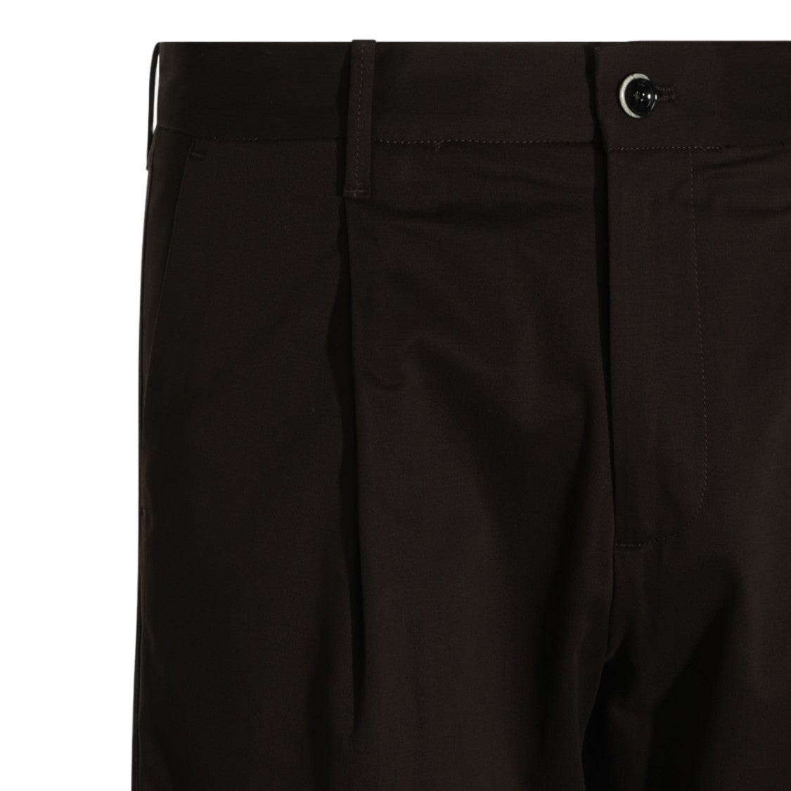Nine In The Morning Black Minimalist Button Closure Tailored Straight-Leg Pants