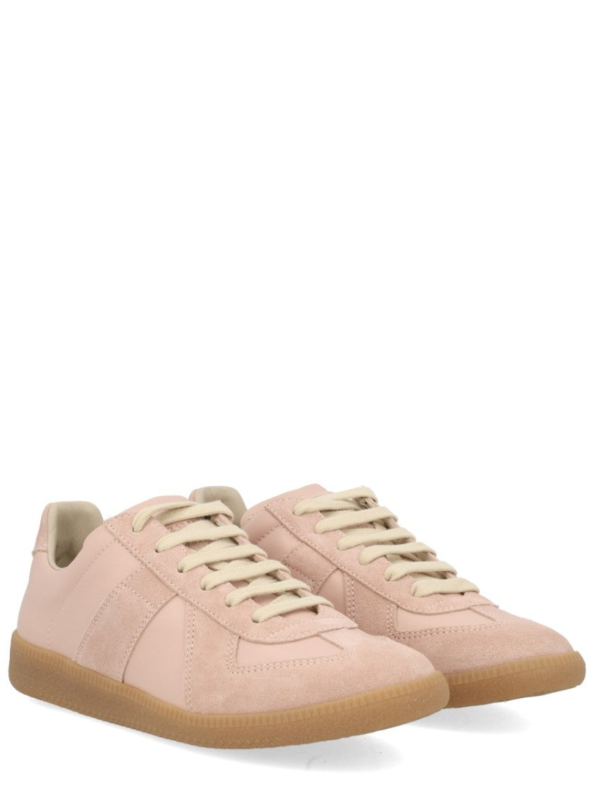 Maison Margiela Blush Replica Suede Panel Leather Sneakers