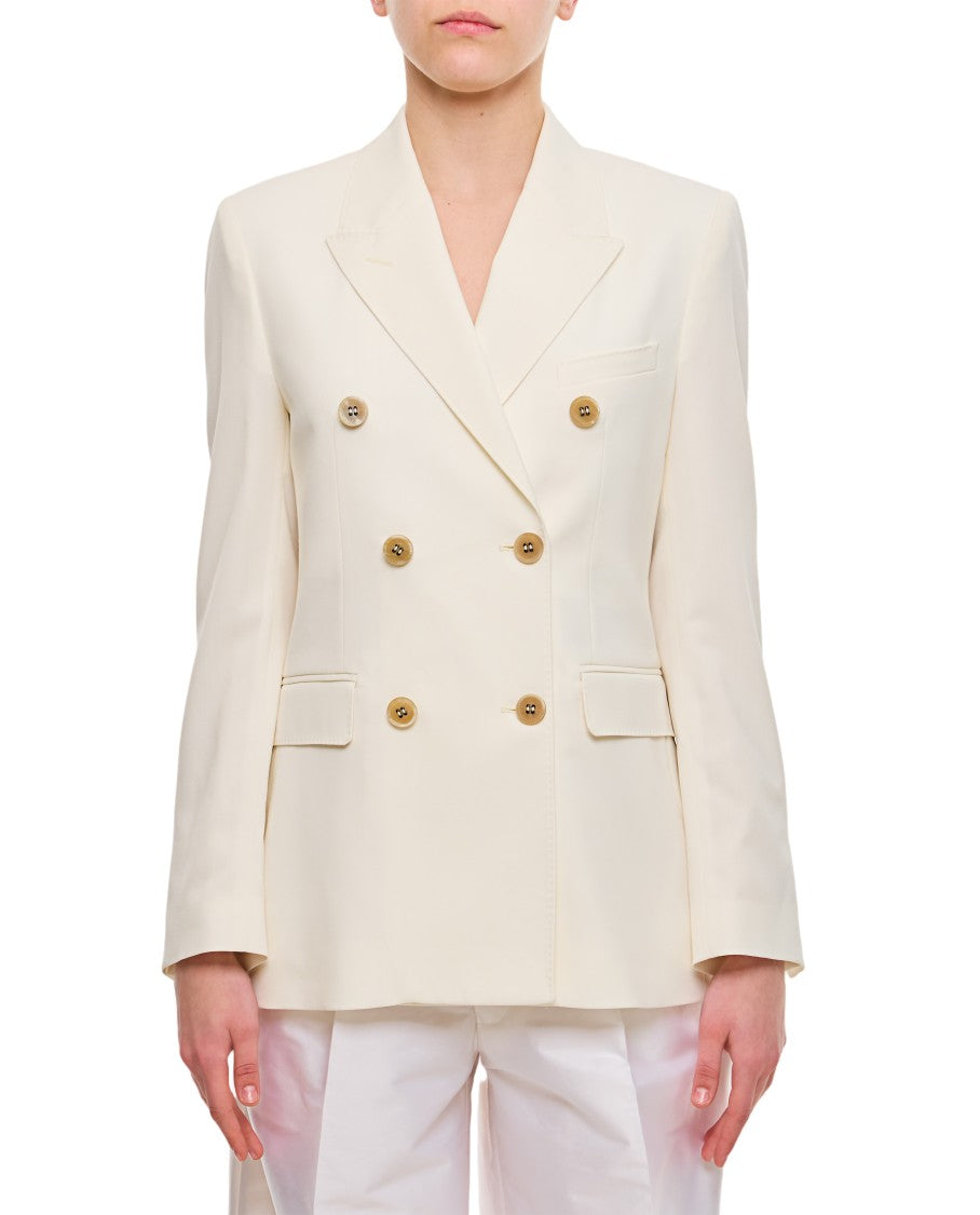 Golden Goose Cream Double-Breasted Blazer