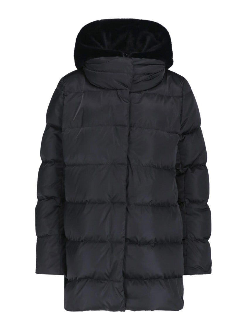 Herno Black Technical Fabric Down Jacket