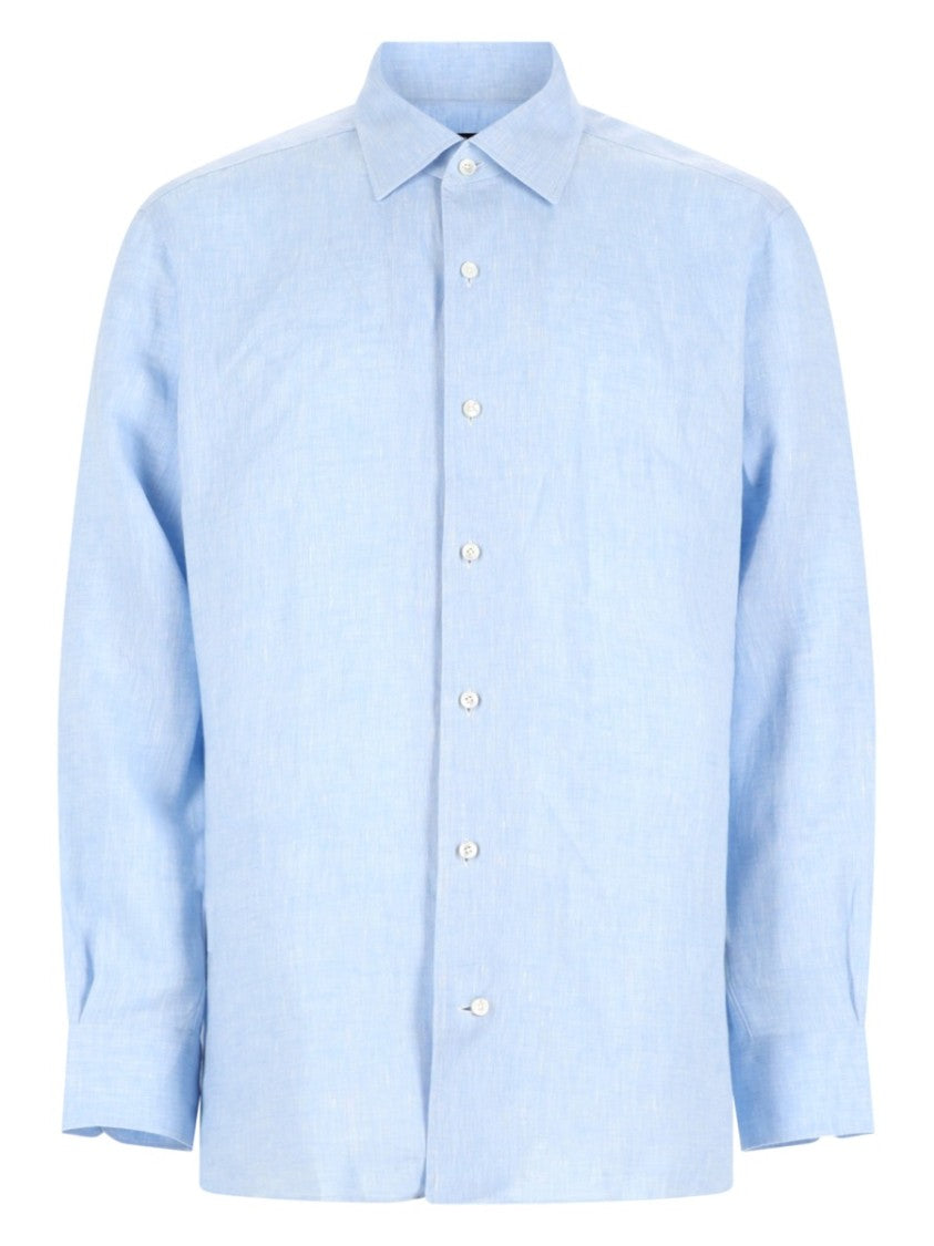 Zegna Oasi Linen Long-Sleeve Shirt