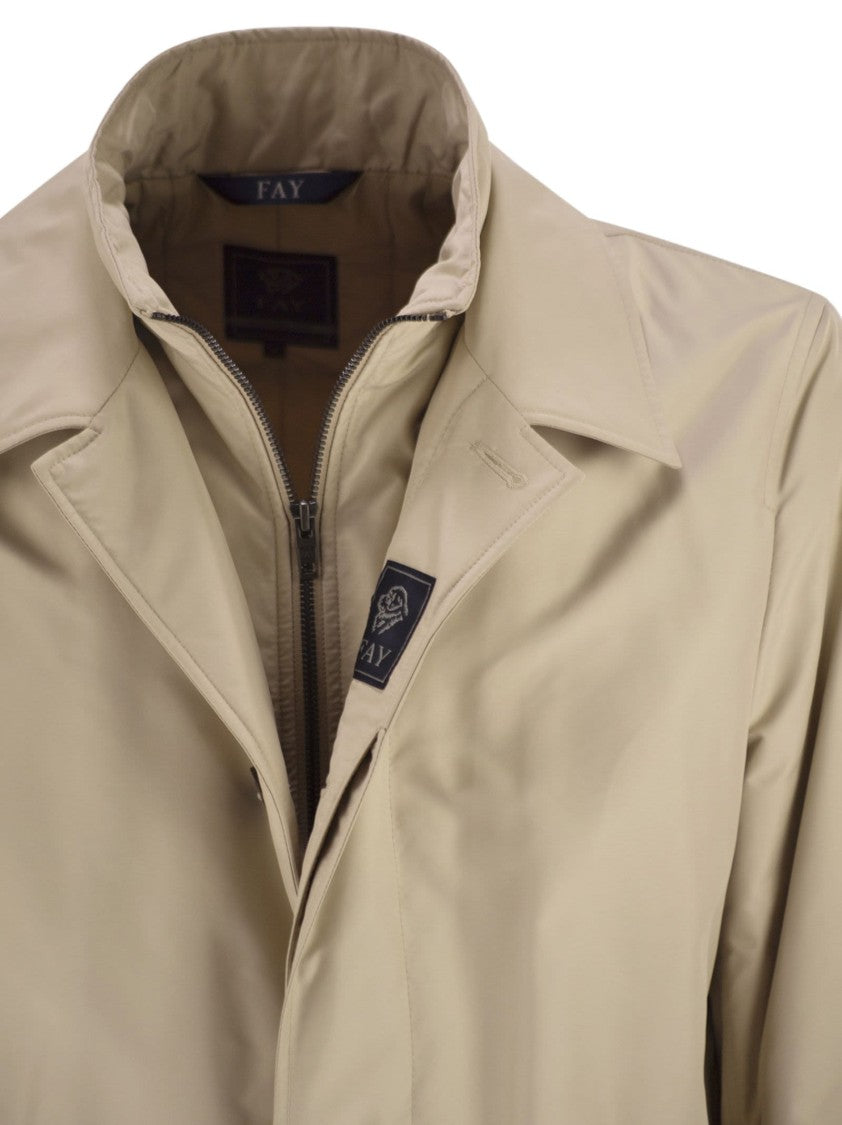 Fay Morning Coat In Technical Poplin