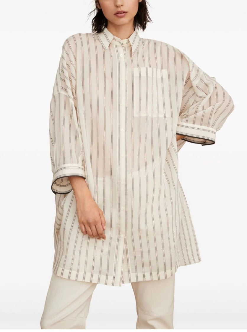 Brunello Cucinelli Beige Long Sleeve Shirt