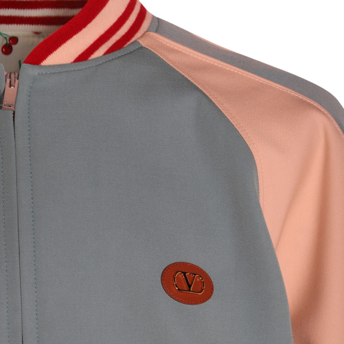 Valentino Light Blue Jacket With Peach Accents
