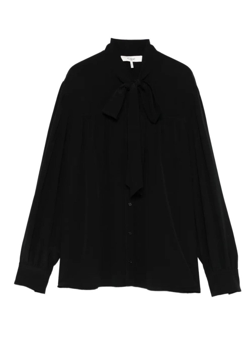 Chloé Silk Blouse With Tie Neckline