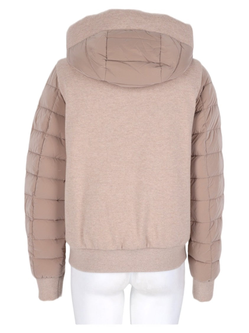 Moorer Ivory Quilted Hooded Virgin Wool-Blend Coat