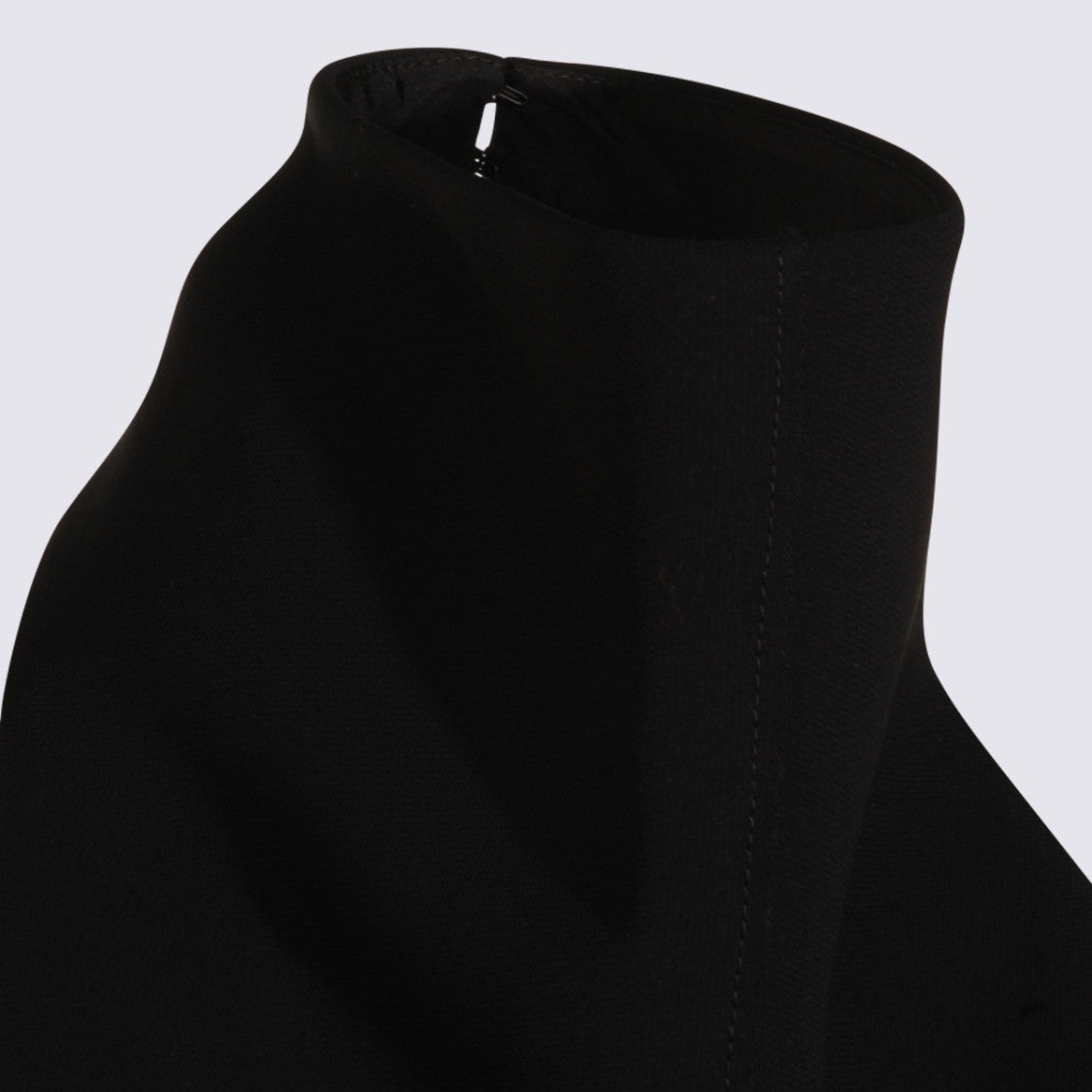 Khaite Halter Top With High Neckline And Silver Buckle Detail