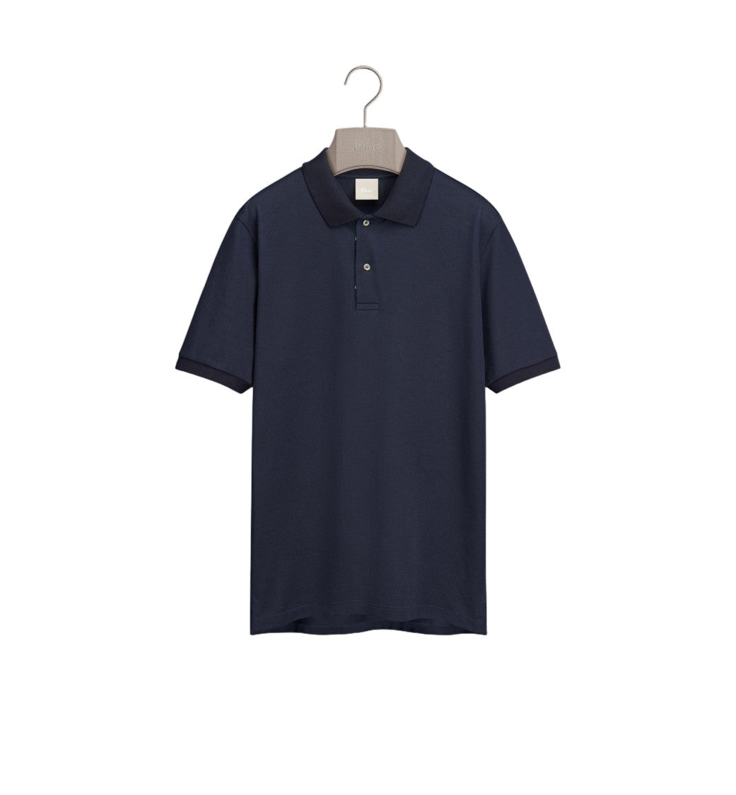 Christian Dior Short-Sleeve Polo Shirt With Traditional Collar And Textured Fabric