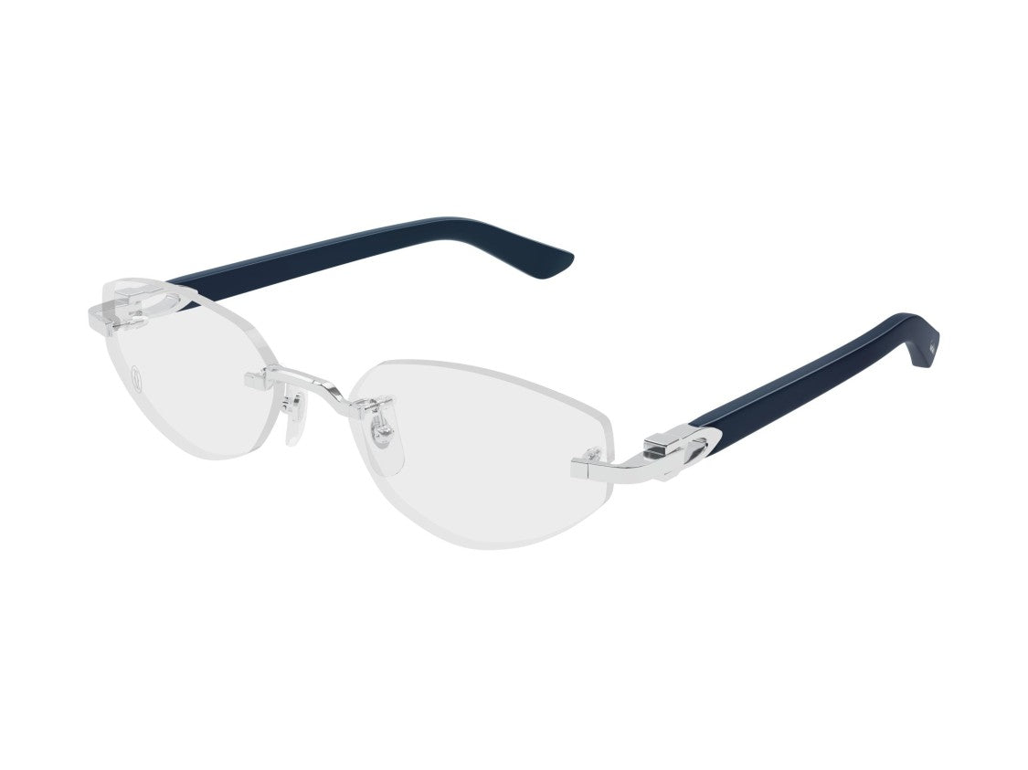 Cartier Silver Ct0609o Rimless Eyeglasses