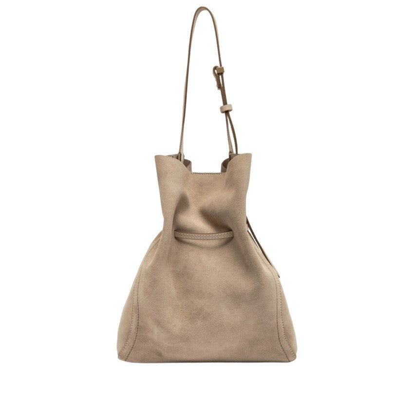 Gianni Chiarini Suede Handbag With Contrast Stitching