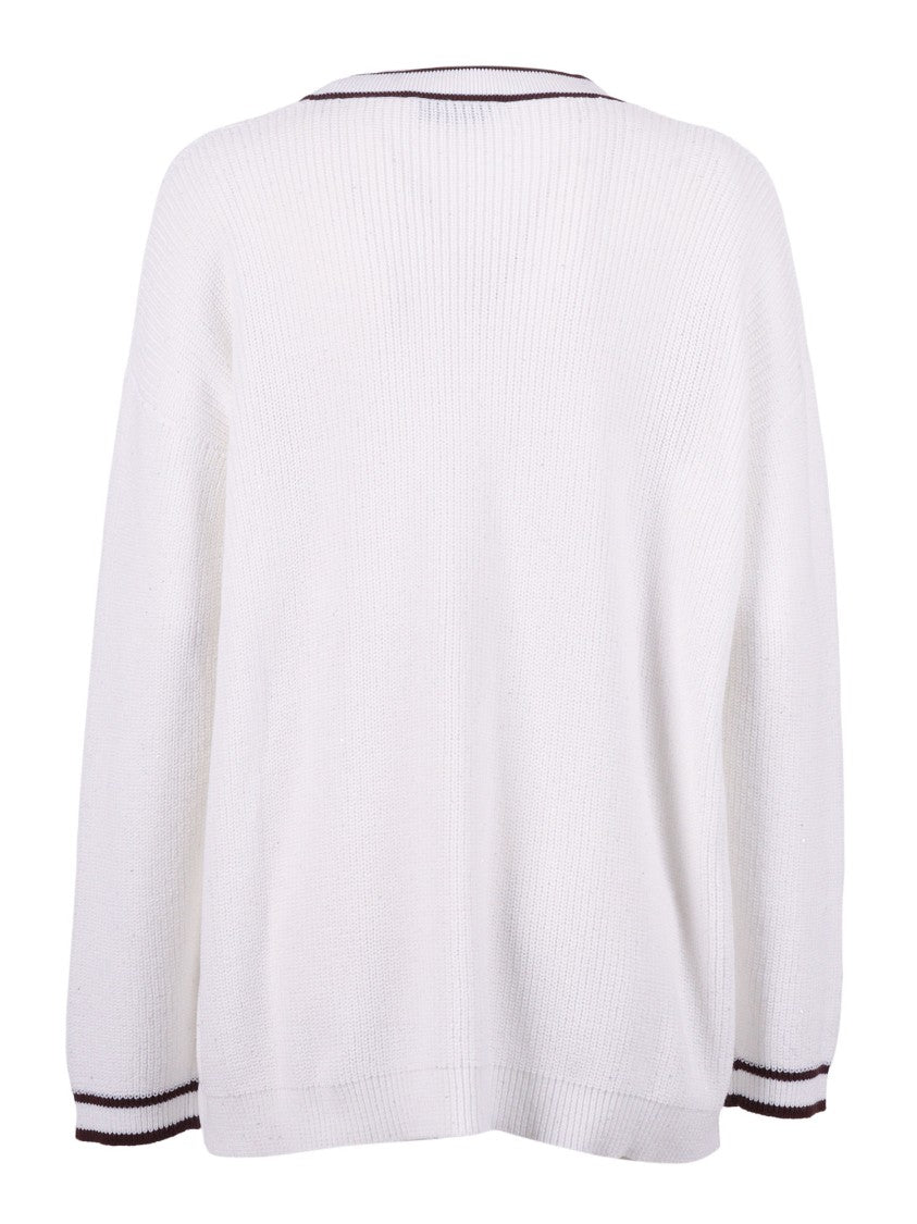 Kangra Cashmere Regular Fit Contrast Trim Cardigan