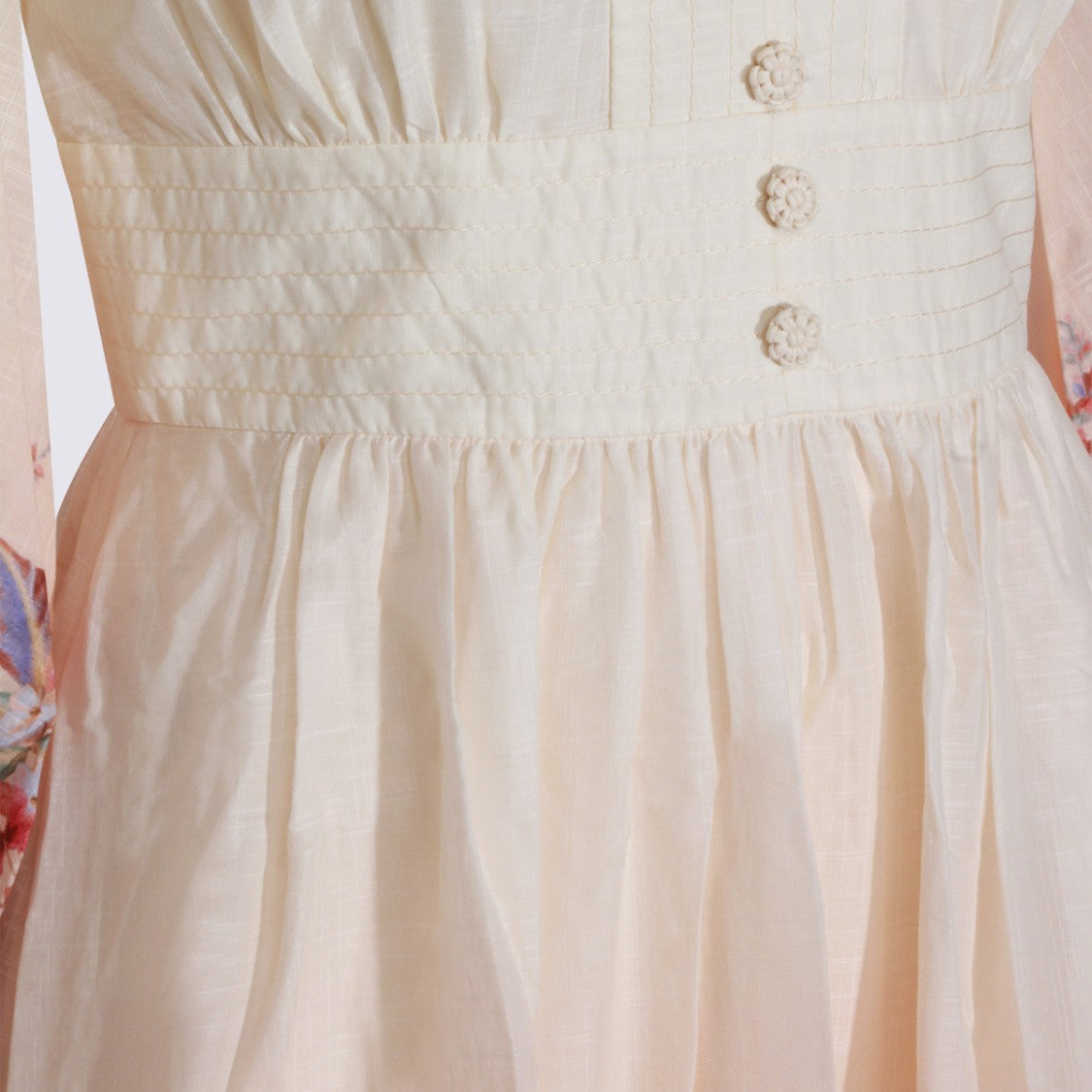 Zimmermann Ivory Floral Cotton Dress
