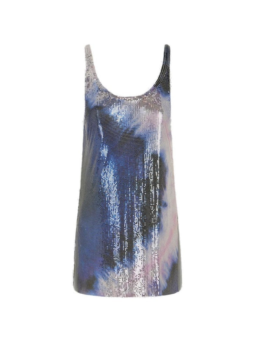 Rabanne Haut Tank Top Tie And Dye Blue