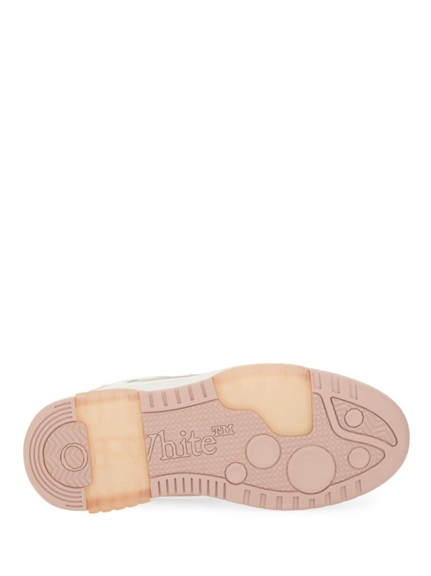 Off-White White Out Of Office Pink Arrow Leather Sneakers
