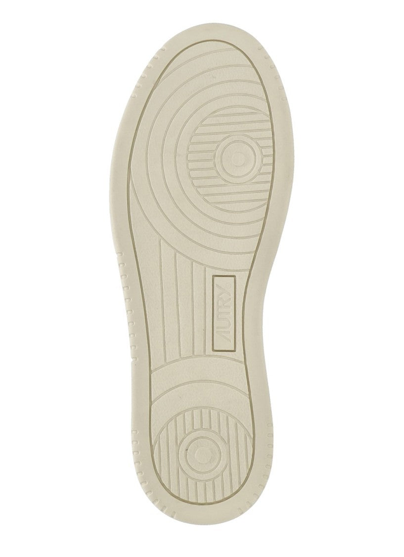 Autry White Medalist Low Leather-Blend Sneakers