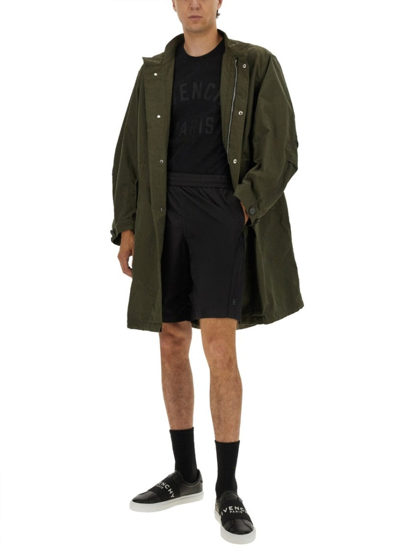 Givenchy Knee-Length Parka With Bold Logo