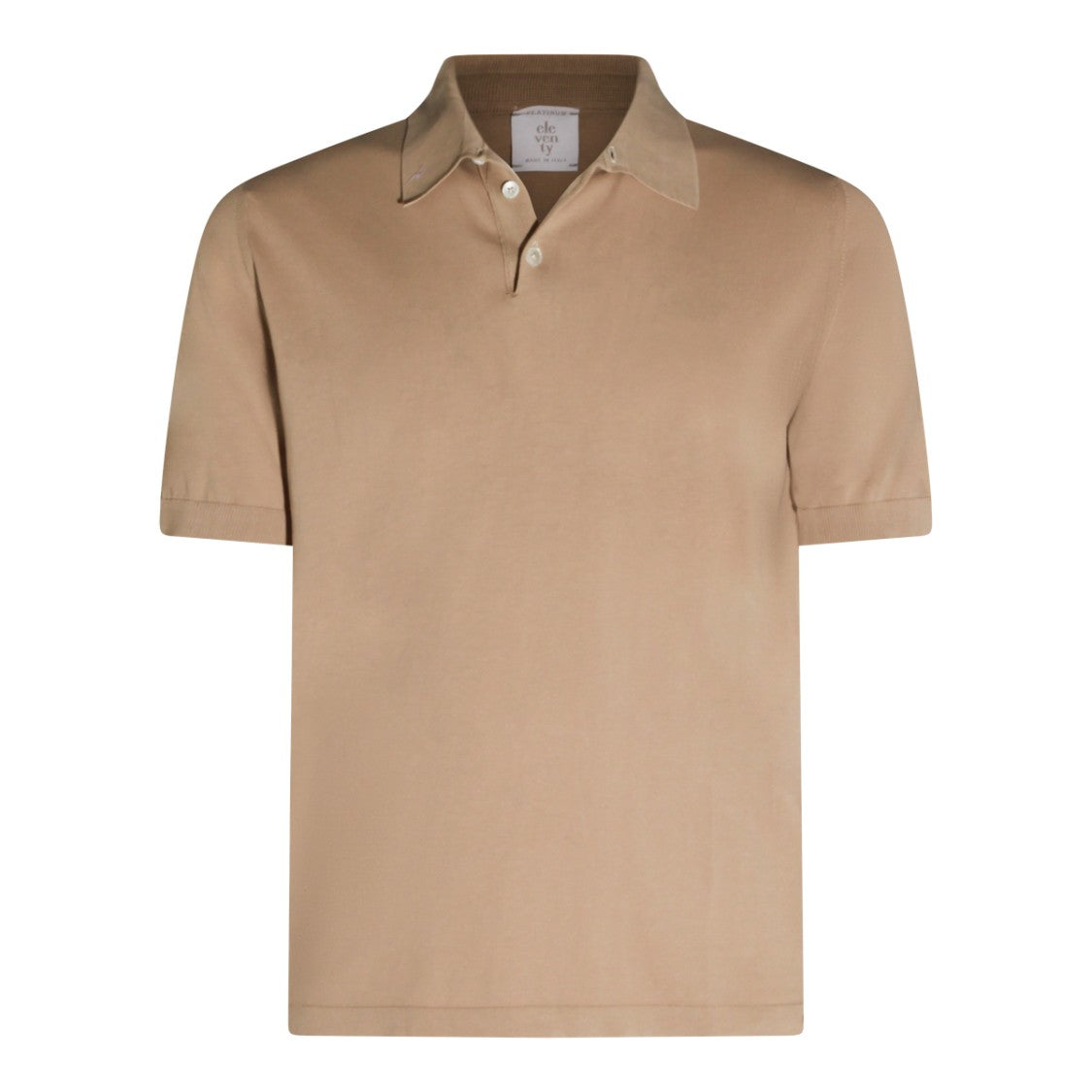 Eleventy Classic Short-Sleeved Polo Shirt With Ribbed Cuffs