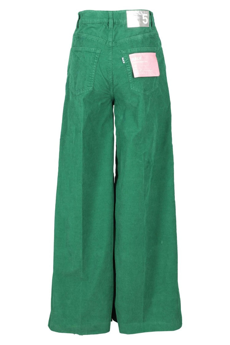 Department Five Palazzo High-Waisted Wide-Leg Palazzo Pants In Green