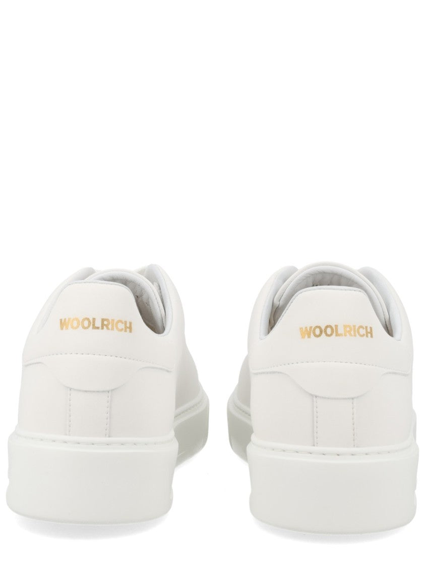 Woolrich Classic Court Monochromatic Leather Sneakers