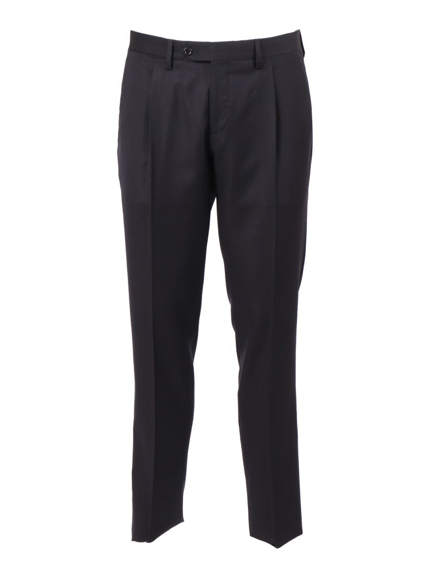 Lardini Tailored Black Suit With Notch Lapels And Tapered Fit