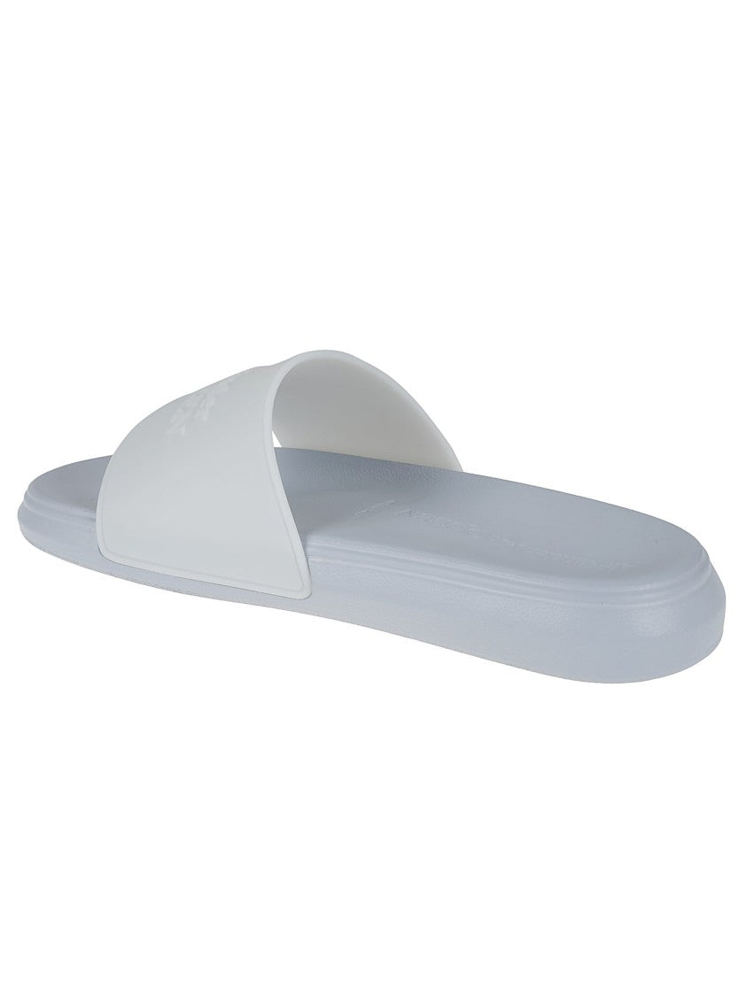 Alexander Mcqueen Contemporary White Slide Sandal
