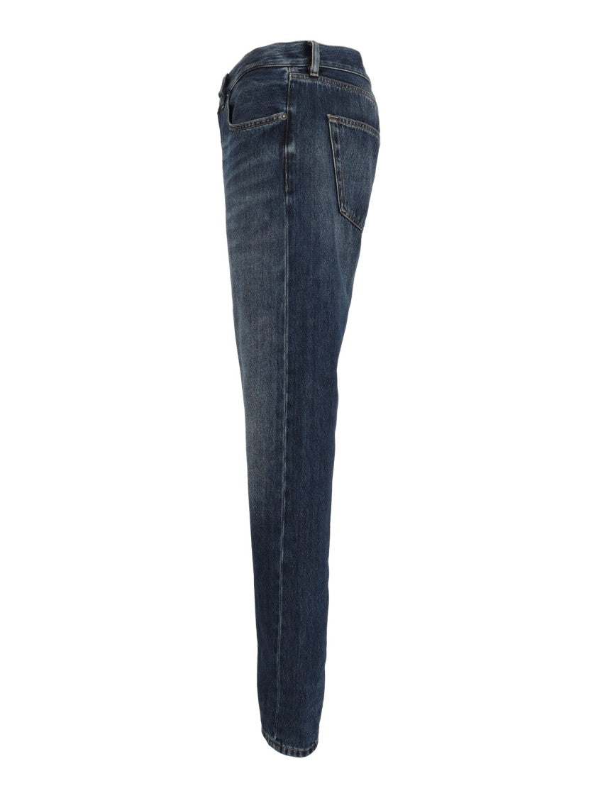 Dondup Classic Straight-Leg Jeans With Vintage Wash Texture