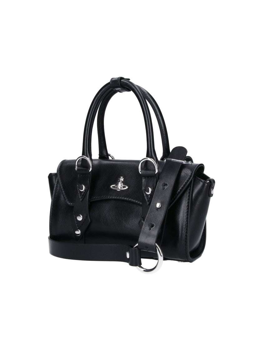 Vivienne Westwood Black Bettina Studded Leather Handbag