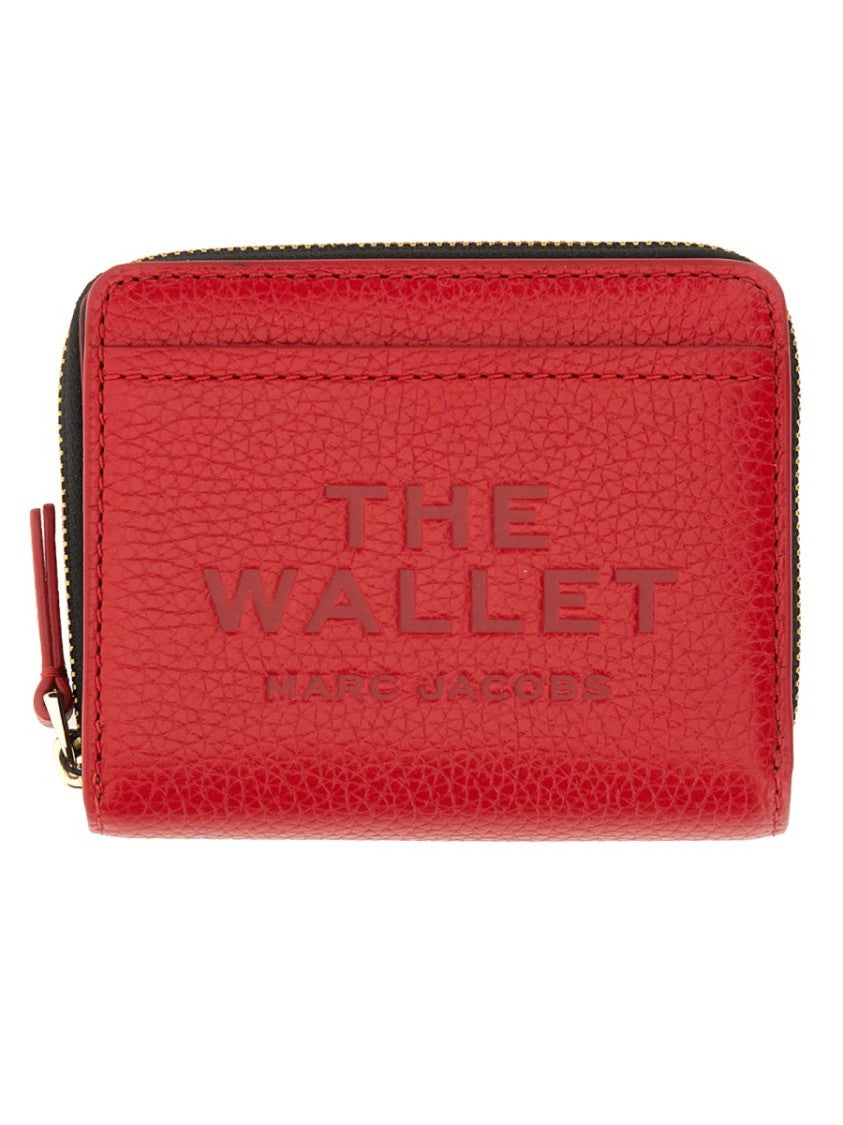 Marc Jacobs Black Textured Leather Compact Mini Wallet