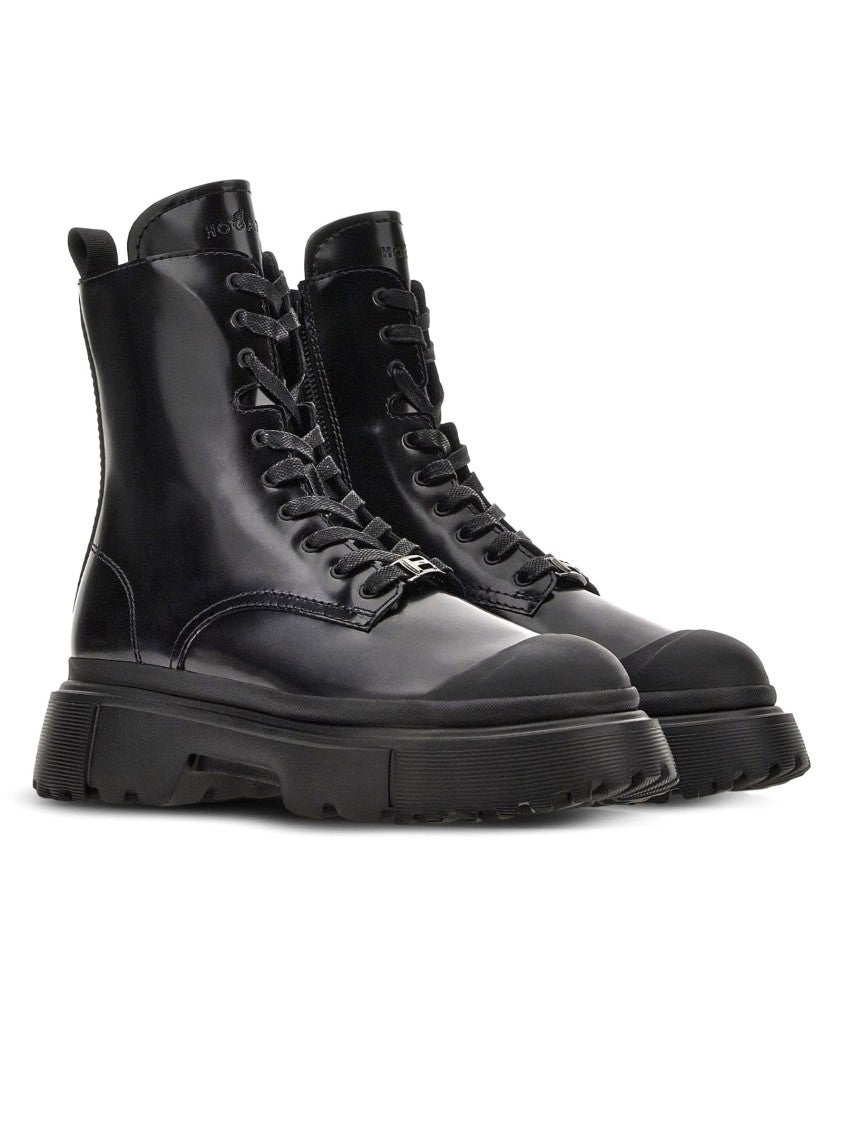 Hogan Ankle Boots With Abrasive Leather Upper