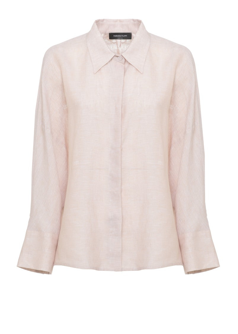 Fabiana Filippi Beige Light Point Linen Shirt
