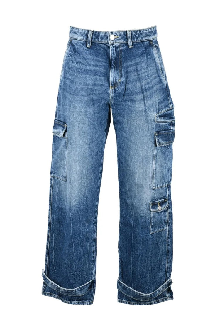 Icon Denim Blue Cargo Denim Jeans