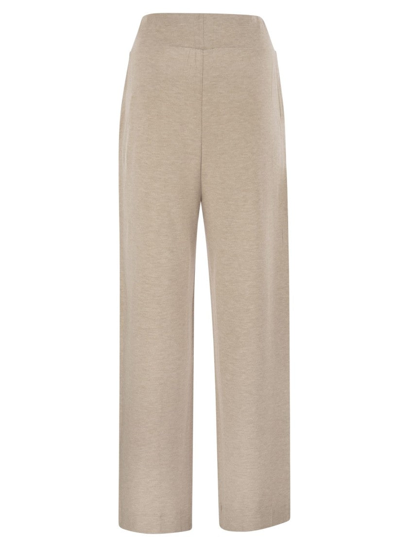Majestic Comfort-Fit Trousers With Drawstring Waist