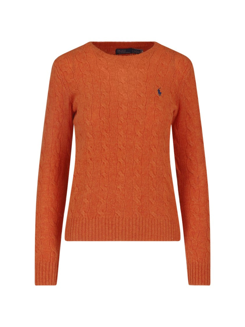 Polo Ralph Lauren Orange Wool-Blend Crewneck Sweater